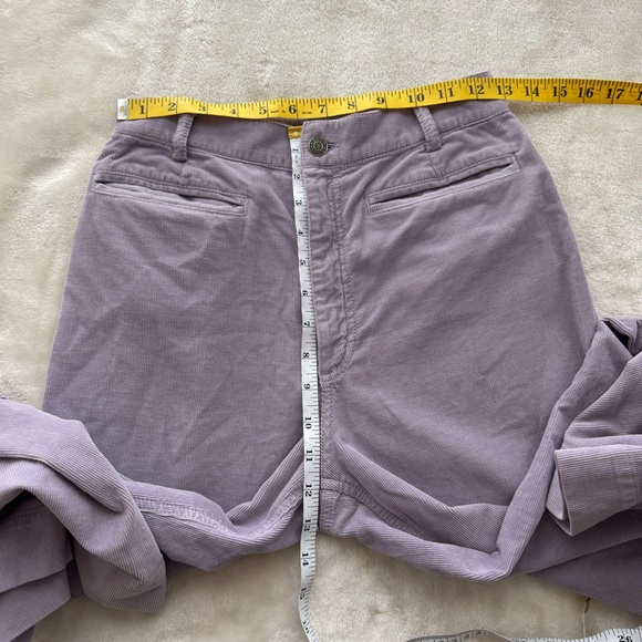 A.L.C. Jay Corduroy High-rise Wide-leg Cropped Pants 4 Purple Lavender - Picture 7 of 9